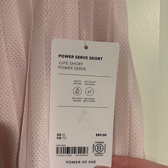Athleta Pink Power Serve Skort - Picture 3 of 3